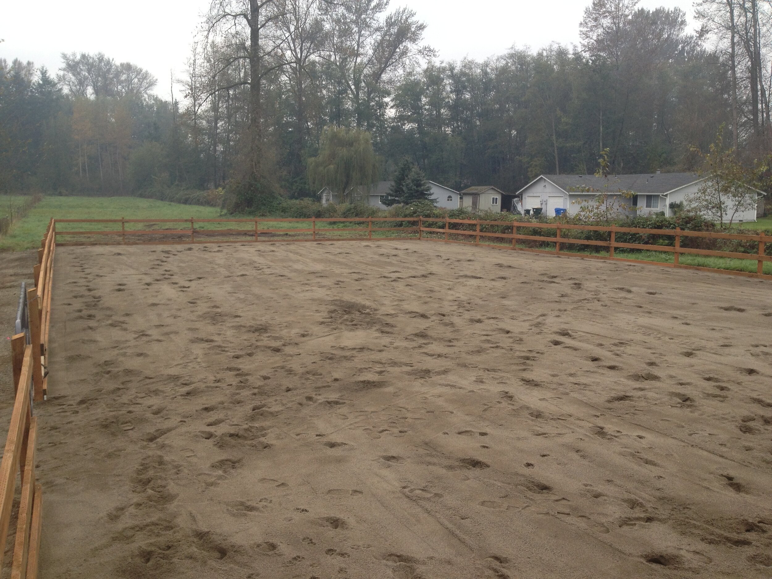 Outdoor Dressage Arena, Unwashed Sand